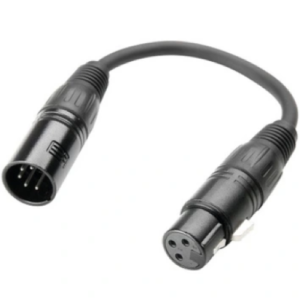 Przelotka DMX 3 pin żeński na 5 pin męski